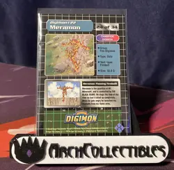 Digimon Meramon Prism Exclusive Preview #22 Champion Digimon 1999 Card - Image 2
