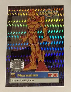 Digimon Meramon Prism Exclusive Preview #22 Champion Digimon 1999 Card - Image 3