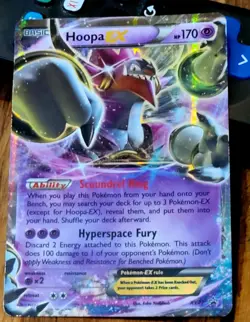 Hoopa EX XY71 LP Holo Rare XY Black Star Promo Card Series Pokemon Card LP - Image 2