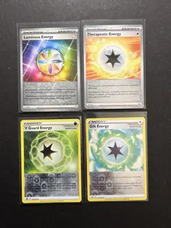 4 Reverse Holo Special Energy Pokemon Card Luminous Gift V Guard Therapeutic E2 - Image 1