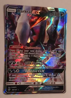 Darkrai GX 88/147 Pokemon Burning Shadows Full Art Holo Trading Card TC - Image 1