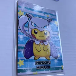 Pikachu Poncho Mewtwo Pokemon Card - Image 4