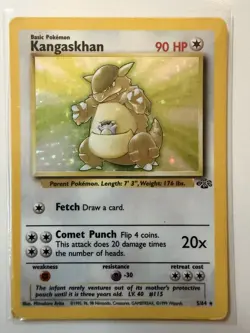 Pokemon TCG Kangaskhan Holo Rare Card 5/64 Jungle 1999 WOTC Unlimited LP - Image 1