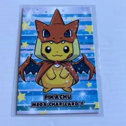 Pikachu Poncho Mega Charizard Y Pokemon Card - Image 1