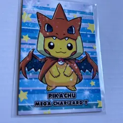 Pikachu Poncho Mega Charizard Y Pokemon Card - Image 2