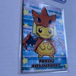 Pikachu Poncho Mega Charizard Y Pokemon Card - Image 3