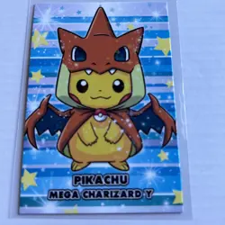 Pikachu Poncho Mega Charizard Y Pokemon Card - Image 4
