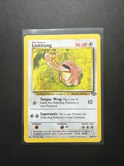 Lickitung 38/64 Uncommon Unlimited Edition Jungle Pokemon Card 1999 WOTC - Image 1