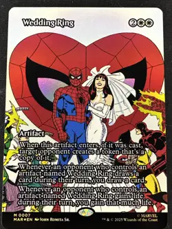 Magic The Gathering Spider-Man Wedding Ring FOIL mythic MTG - Image 1