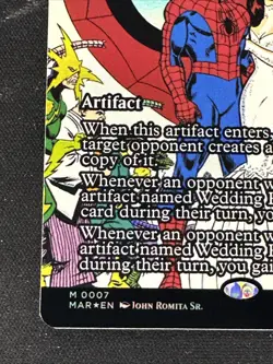 Magic The Gathering Spider-Man Wedding Ring FOIL mythic MTG - Image 2