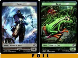 1x - HERO \ FROG Token (08/18) - FOIL - Final Fantasy - T NM MTG - Image 1