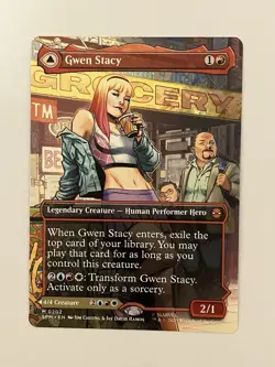 MTG Spider-Man BORDERLESS SCENE M Gwen Stacy / Ghost-Spider #0202 - Image 1