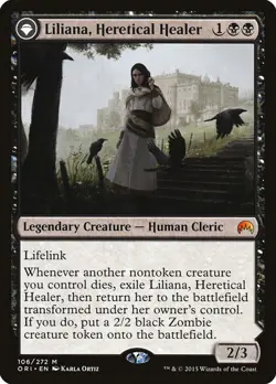 Liliana, Heretical Healer // Liliana, Defiant Necromancer - Magic Origins (ORI) - Image 1