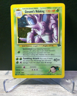 👑 Pokemon Giovanni’s Nidoking 7/132 Gym Challenge Holo Rare WOTC 2000 LP/NM - Image 1
