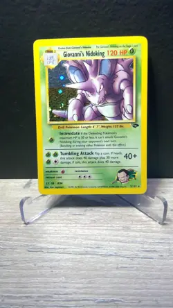 👑 Pokemon Giovanni’s Nidoking 7/132 Gym Challenge Holo Rare WOTC 2000 LP/NM - Image 2