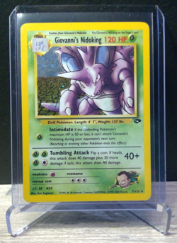 👑 Pokemon Giovanni’s Nidoking 7/132 Gym Challenge Holo Rare WOTC 2000 LP/NM - Image 4