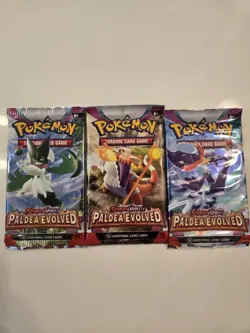 Pokemon Scarlet Violet Paldea Evolved Booster Pack Factory Sealed X3 - Image 1