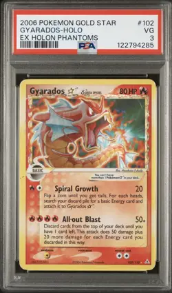 Pokemon Gyarados Gold Star EX Holon Phantoms Holo Rare #102 PSA 3 SEND OFFERS - Image 1