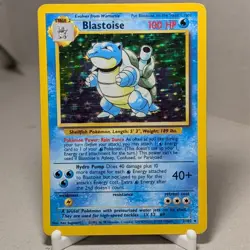 Pokemon TCG Blastoise Base Set Unlimited Holo Rare 2/102 - Image 1