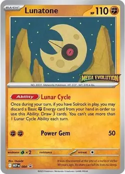 Lunatone (004) Mega Evolutions Promo​ - Near Mint Pokemon TCG - Image 1