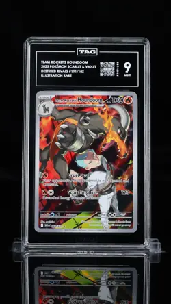 2025 Pokemon Destined Rivals Team Rocket's Houndoom 191/182 Illustrat Rare TAG 9 - Image 1