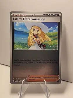 Lillie's Determination 119/132 Me01: Mega Evolution Reverse Holo Pokemon TCG NM - Image 1