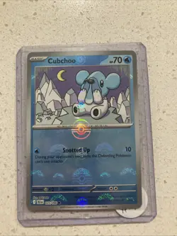 Cubchoo 025/086 Pokeball Reverse Holo Pattern Pokemon TCG SV Black Bolt English - Image 1
