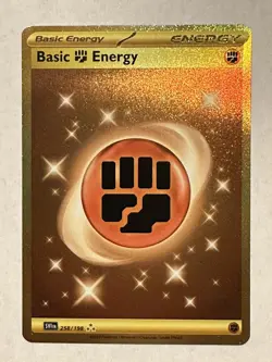 Basic Fighting Energy GOLD SECRET RARE 258/198 Scarlet & Violet Pokemon TCG - Image 1