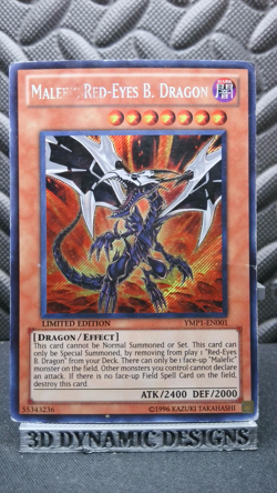 | Yugioh Malefic Red-Eyes B. Dragon YMP1-EN001 Secret Rare HP 🔥 | - Image 1