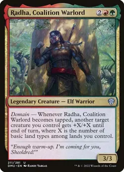 (1x FOIL) RADHA, COALITION WARLORD - Dominaria United - MTG Magic Card - Image 1