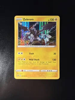 FREE SHIPPING Pokemon TCG Zekrom SWSH Vivid Voltage 060/185 Holo Rare Card NM - Image 1