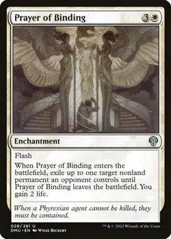 (2x FOIL) PRAYER OF BINDING - Dominaria United - MTG Magic the Gathering Card - Image 1