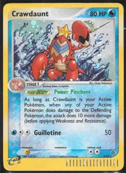 2003 Pokemon Crawdaunt 3/97 Pokemon Card Holo Rare Ex Dragon - Image 1