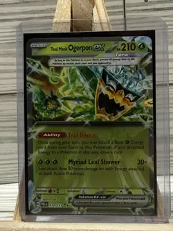 Pokemon TCG Teal Mask Ogerpon EX Prismatic Evolutions Holo Card 012/131 - Image 2