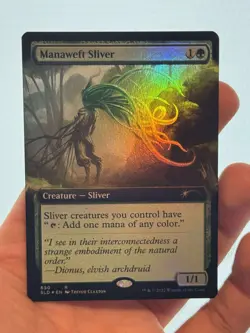 1X FOIL Manaweft Sliver EXTENDED ART MINT MTG Magic Secret Lair Bonus Card EDH - Image 1