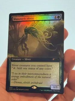 1X FOIL Manaweft Sliver EXTENDED ART MINT MTG Magic Secret Lair Bonus Card EDH - Image 2