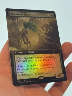 1X FOIL Manaweft Sliver EXTENDED ART MINT MTG Magic Secret Lair Bonus Card EDH - Image 3