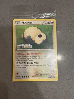 2014 Pokemon Build A Bear Workshop Snorlax 80/106 Card Sealed New MINT - Image 1