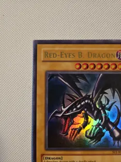 Yu-Gi-Oh! TCG Red-Eyes Black Dragon SDJ-001 Vintage Holo Rare Card 1996 - Image 2