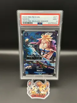 One Piece Card Marco P-071 Pre-Release Winner OP08 English - PSA 9 - Image 1