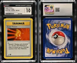 CGC 10 - 1999 Base Set 1st Edition Shadowless 90/102 Super Potion Pokemon Card - Image 3