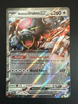 Bloodmoon Ursaluna EX Pokemon TCG SV:06 Twilight Masquerade Card #216/167 - Image 1