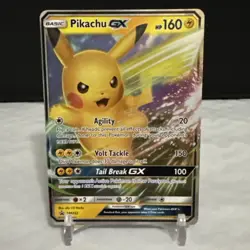 Pikachu GX 2019 Sun & Moon Black Star Promo Full Art Pokemon Card SM232 (NM) - Image 1