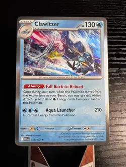 Clawitzer 38/132 Holo Rare Mega Evolution Pokemon Card - Image 1