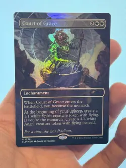 1X FOIL Court of Grace BORDERLESS MINT MTG Magic Secret Lair Commander Staple - Image 2