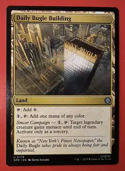 MTG: SPIDER-MAN: DAILY BUGAL BUILDING, 0179, REGULAR, UNCOMMON, NM ,LAND - Image 1