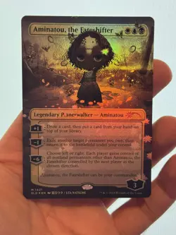 1X FOIL Aminatou, the Fateshifter BORDERLESS CHIBI MINT MTG Magic Secret Lair - Image 1
