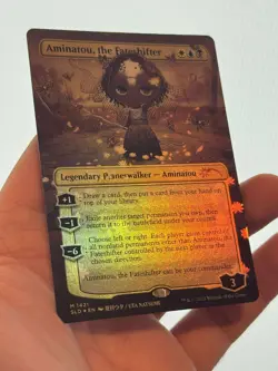 1X FOIL Aminatou, the Fateshifter BORDERLESS CHIBI MINT MTG Magic Secret Lair - Image 3