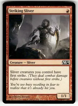 STRIKING SLIVER #157 (COMMON) MTG MAGIC 2014 (M14) - Image 1
