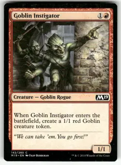 GOBLIN INSTIGATOR #142 (COMMON) MTG CORE SET 2019 - Image 1